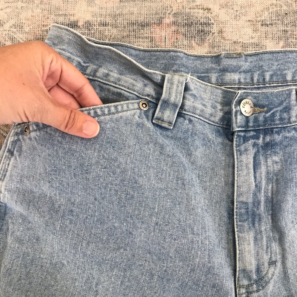 Vintage 1990s Riveted by Lee Wide-leg Cropped Jean - Picture 7 of 10